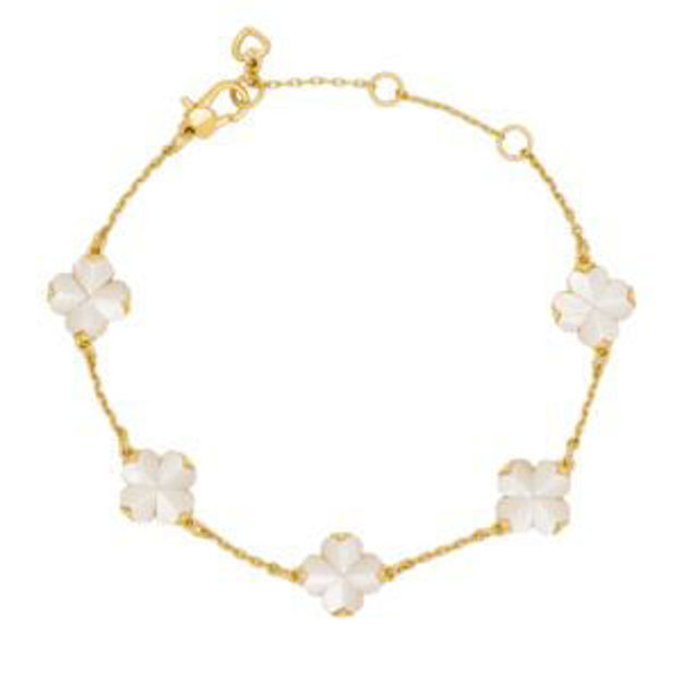 Picture of Spade Flower Scatter Bracelet - Mother Of Pearl