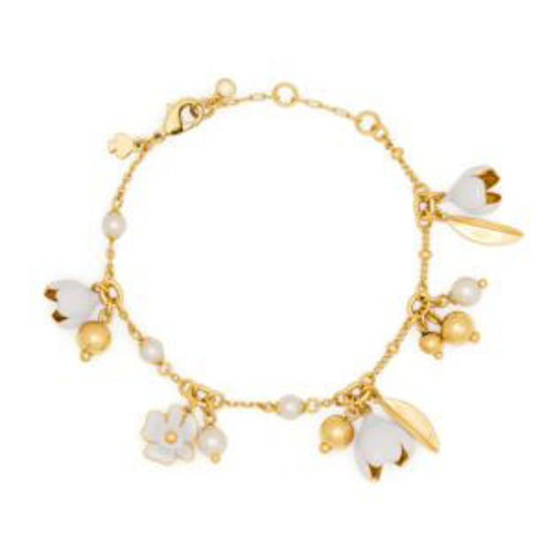 Picture of Golden Bloom Scatter Bracelet - White/Gold
