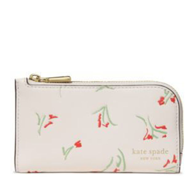 Picture of Vibrant Buds Printed Devin Small Slim Bifold Wallet - Cream Multi