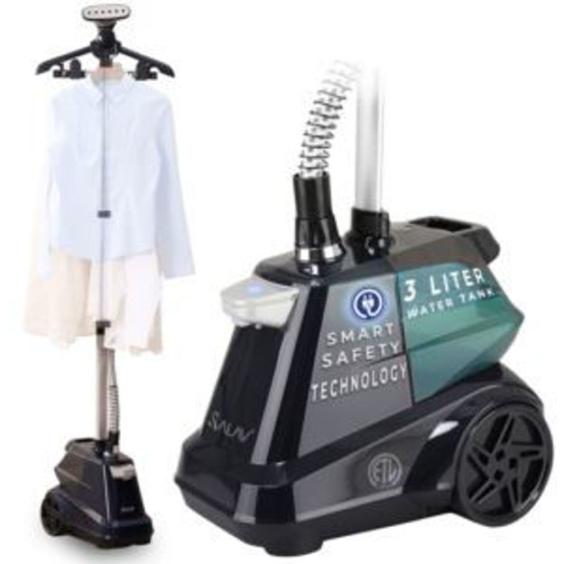 Picture of SALAV Commercial-Grade Smart Auto Shut-Off 1800W Garment Steamer with Pedal Control and Low-Water Al