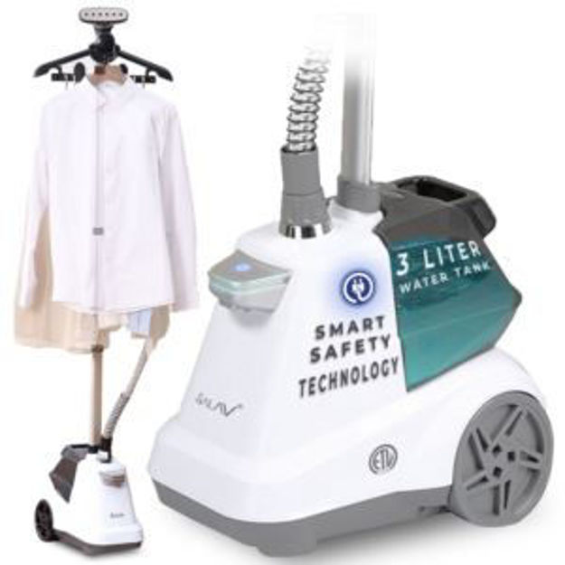 Picture of SALAV Commercial-Grade Smart Auto Shut-Off 1800W Garment Steamer with Pedal Control and Low-Water Al