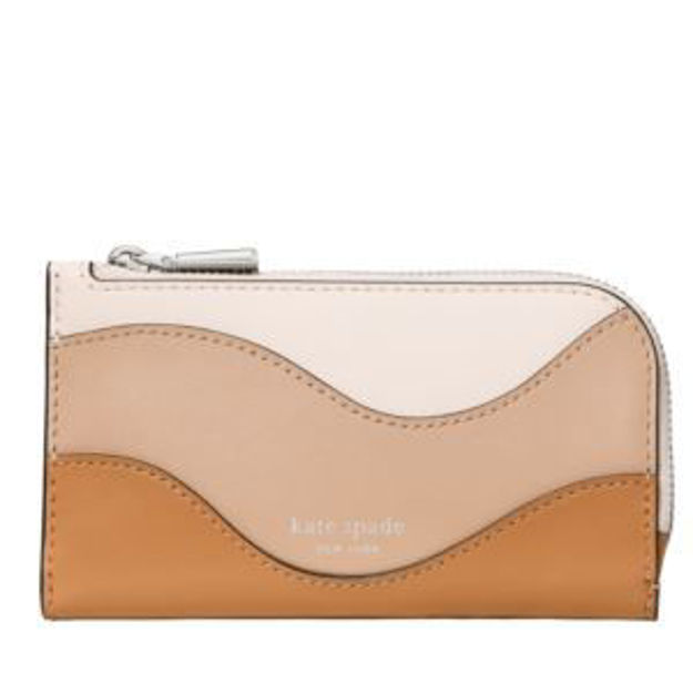 Picture of Wavy Leather Devin Small Slim Bifold Wallet - Garden Soil Multi