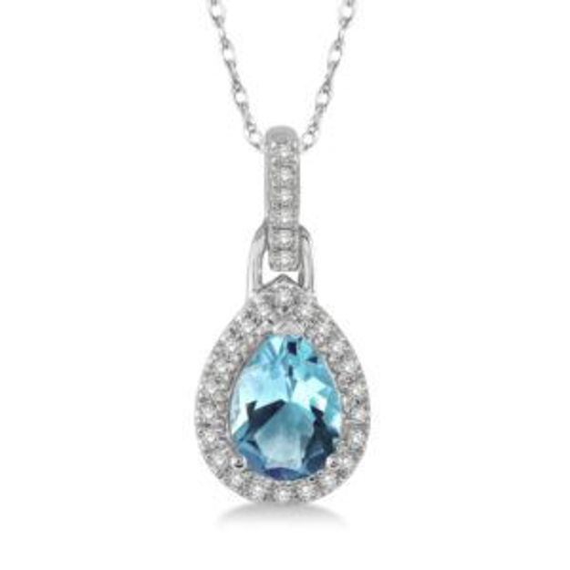 Picture of Pear Shaped Aquamarine Necklace