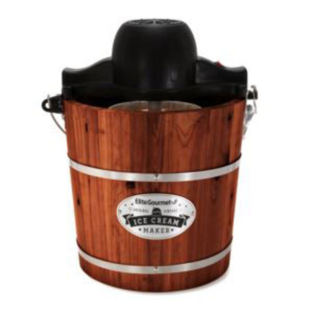 Picture of 4qt Old Fashioned Electric Ice Cream Maker Appalachian Walnut