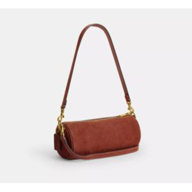 Picture of Natural Grain Leather Barrel Bag - Maple