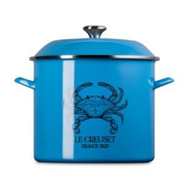 Picture of 16qt Enamel on Steel Blue Crab Stockpot Light Marseille