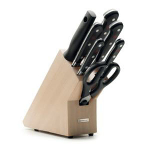 Picture of Classic 8pc Knife Block Set Beech Wood
