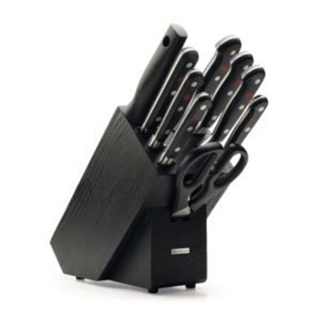 Picture of Classic 10pc Knife Block Set Black Ash Wood