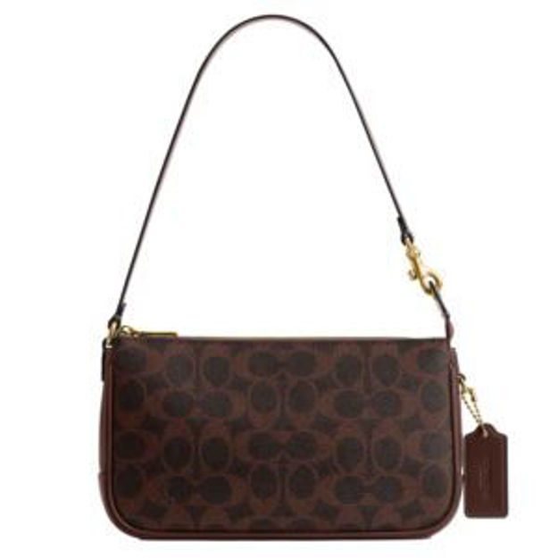 Picture of Coated Canvas Signature Plaza Bag - Maple