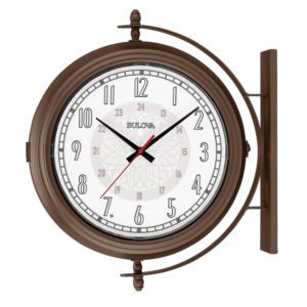Picture of The Town Crier Thermometer Wood Wall Clock