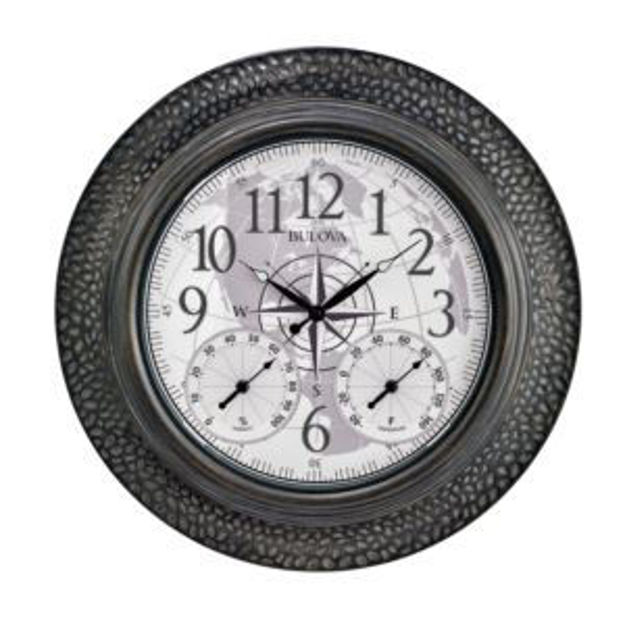 Picture of The Explorer World Map Wood Wall Clock