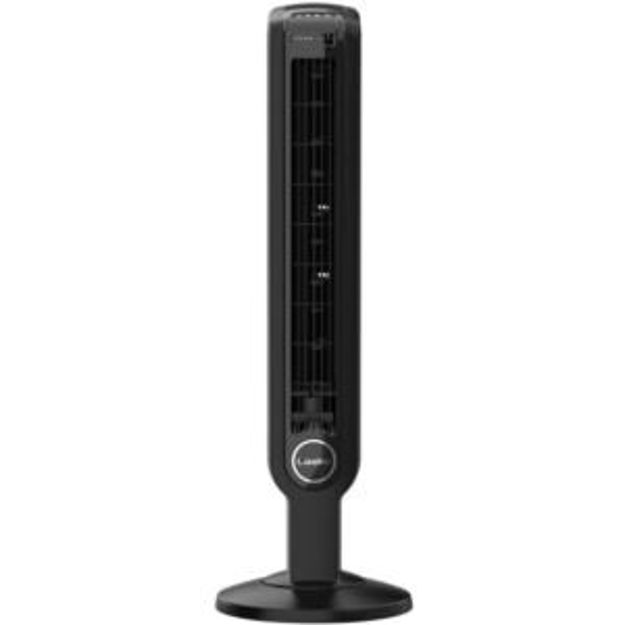 Picture of Lasko 36-in. 4-Speed Oscillating Tower Fan with Timer and Remote Control, Black