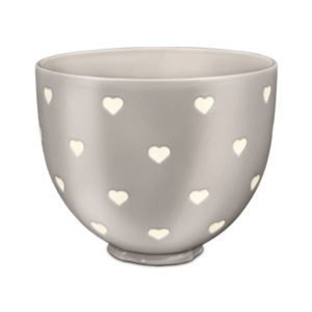 Picture of 5-Qt. Titanium-Reinforced Ceramic Bowl for Tilt-Head Stand Mixers, Hearts