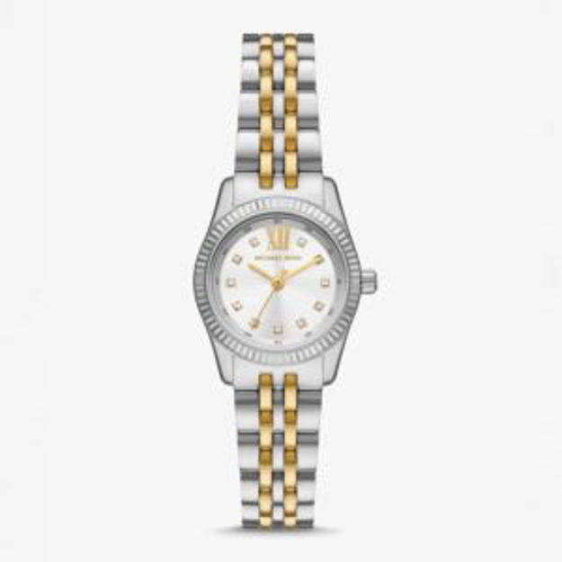 Picture of Ladies Petite Lexington Pave Two-Tone Stainless Steel Watch Silver Dial