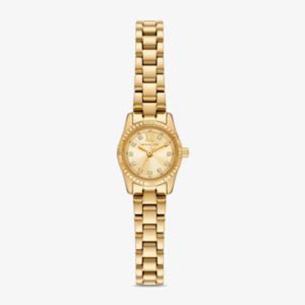 Picture of Ladies Mini Lexington Pave Gold-Tone Stainless Steel Watch Gold Dial