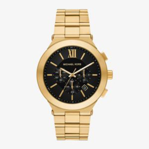 Picture of Mens Oversized Billie Chronograph Gold-Tone Stainless Steel Watch Black Dial
