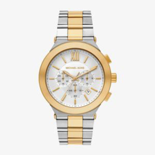 Picture of Mens Oversized Billie Chronograph Two-Tone Stainless Steel Watch Silver Dial