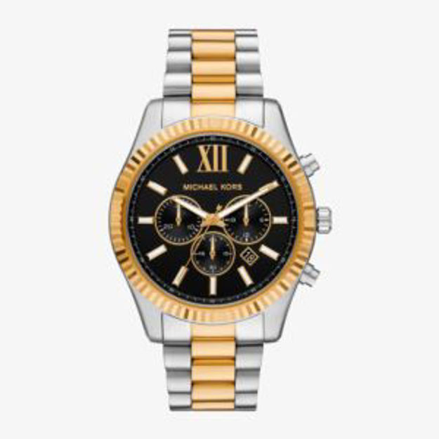 Picture of Mens Lexington Chronograph Two-Tone Stainless Steel Watch Black Dial