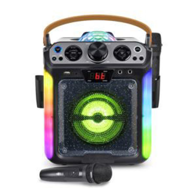 Picture of Groove Disco Bluetooth Karaoke Machine w/ Disco Ball & LED Lights
