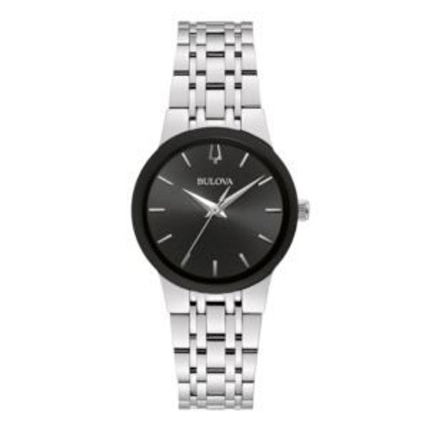 Picture of Ladies Corporate Exclusive Futuro Silver-Tone Stainless Steel Watch Black Dial