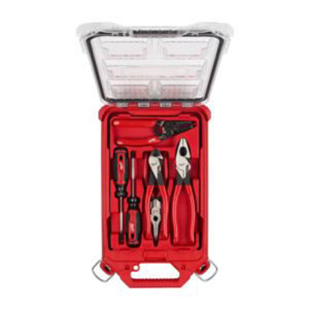 Picture of 6pc Dipped Grip Cutting Pliers Wire Stripper & Screwdrivers (USA) w/ PACKOUT