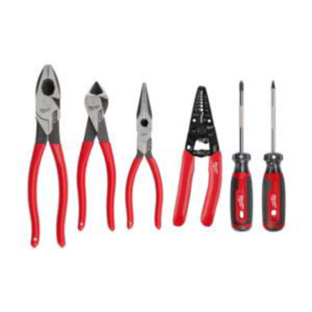 Picture of 6pc Dipped Grip Cutting Pliers Wire Stripper & Screwdrivers Set (USA)