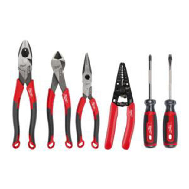 Picture of 6pc Comfort Grip Cutting Pliers Wire Stripper & Screwdrivers Set (USA)