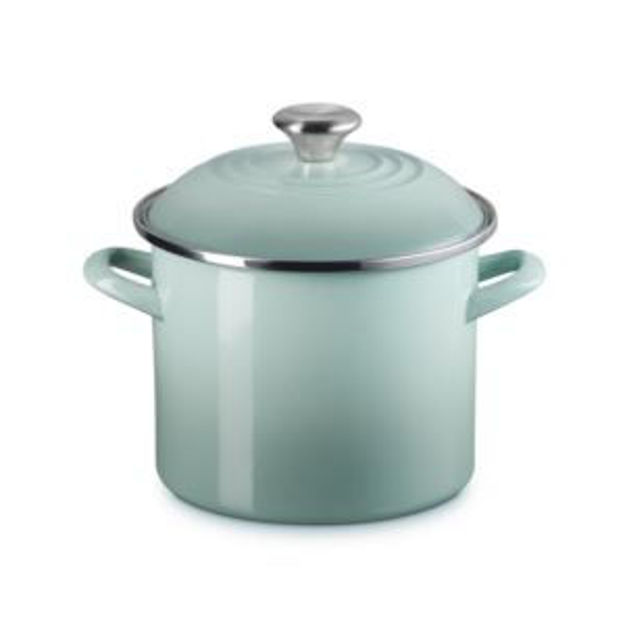 Picture of 6qt Enamel on Steel Covered Stockpot Sea Salt