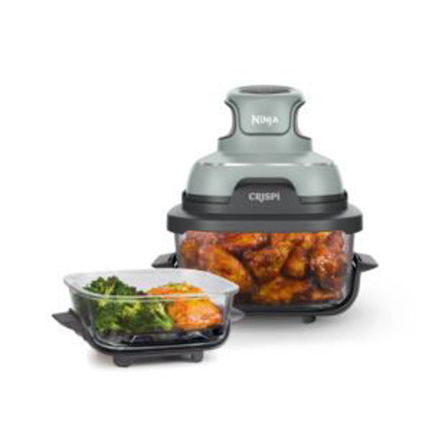 Picture of Crispi 4-in-1 Portable Glass Air Fryer Sage Green