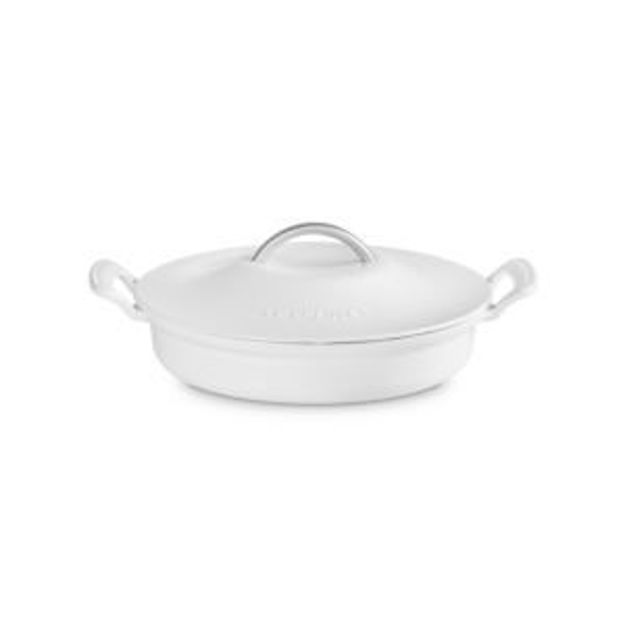 Picture of 3.25qt Modern Heritage Cast Iron Round Braiser Matte White