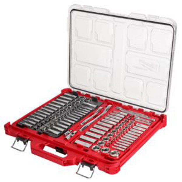 Picture of 106pc 1/4" &  3/8" Metric & SAE Ratchet & Socket Set w/ Packout Low-Profile Organizer