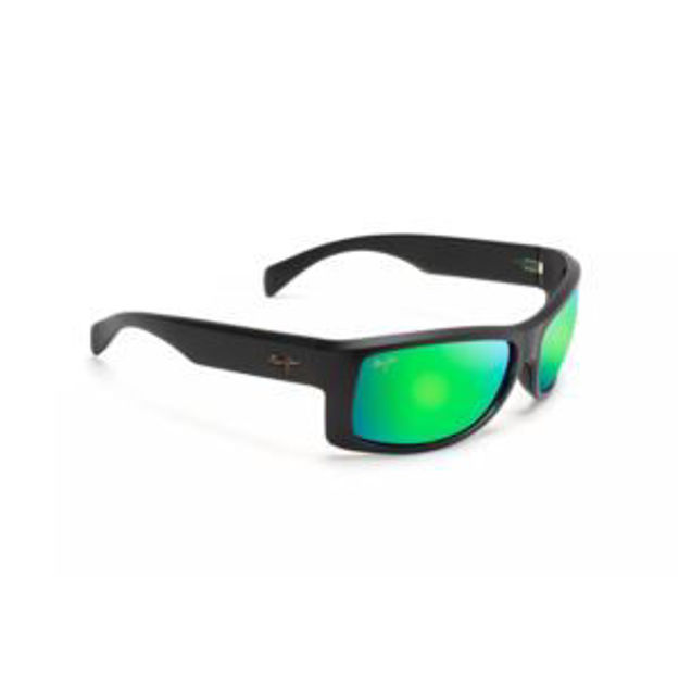 Picture of Equator Polarized Sunglasses Matte Black w/ Olive Frame MAUIGreen Lens