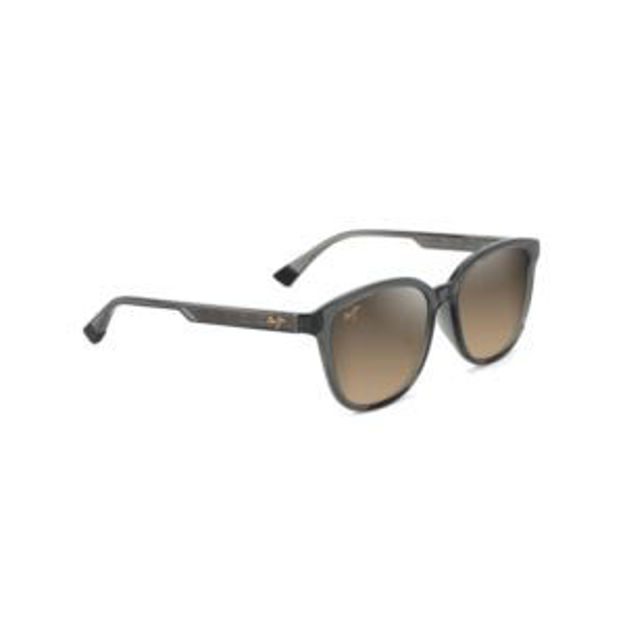 Picture of Ku'ikahi Asian Fit Polarized Sunglasses Shiny Dark Gray Frame HCL Bronze Lens