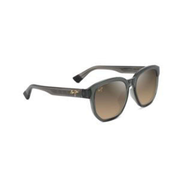 Picture of Akahai AF Polarized Sunglasses Shiny Trans Dark Gray Frame HCL Bronze Lens