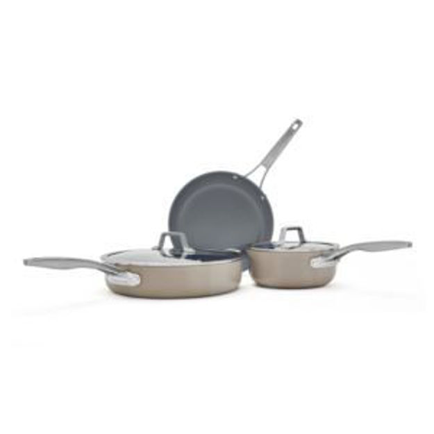 Picture of Premier Ceramic Nonstick 5pc Cookware Set Mushroom Gray