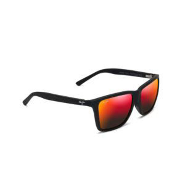 Picture of Cruzem Polarized Sunglasses Matte Black Frame Hawaii Lava Lens