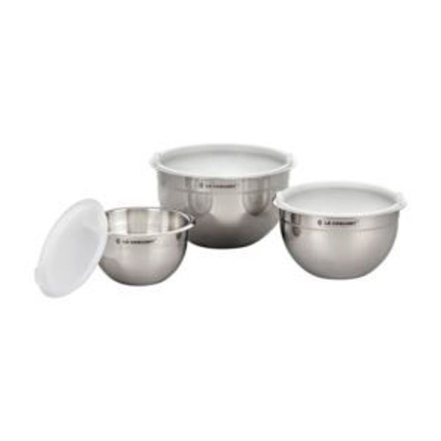 Picture of 3-Piece SS Mixing Bowl Set with Lids