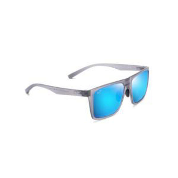 Picture of Honokalani Polarized Sunglasses Translucent Gray Frame Blue Hawaii Lens