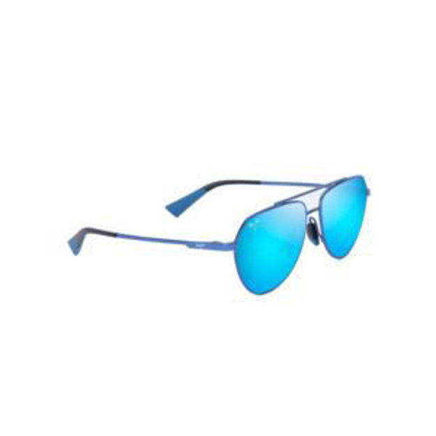 Picture of Waiwai Polarized Sunglasses Matte Blue Frame Blue Hawaii Lens