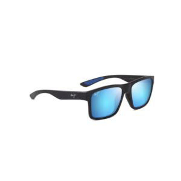 Picture of The Flats Polarized Sunglasses Matte Black/Blue Frame Blue Hawaii Lens
