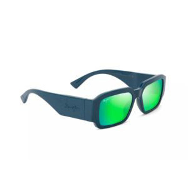Picture of Kupale Polarized Sunglasses Shiny Petrol Blue Frame MAUIGreen Lens