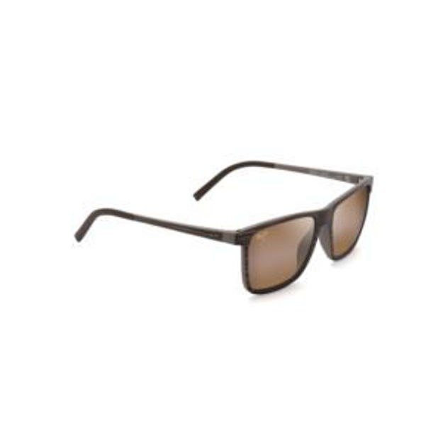 Picture of One Way Polarized Sunglasses Brown Stripe Frame HCL Bronze Lens