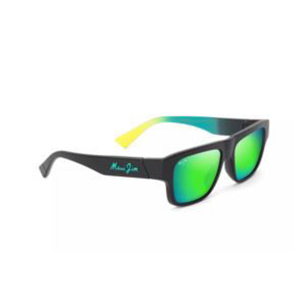 Picture of Kokua Polarized Sunglasses Matte Black Frame MAUIGreen Lens