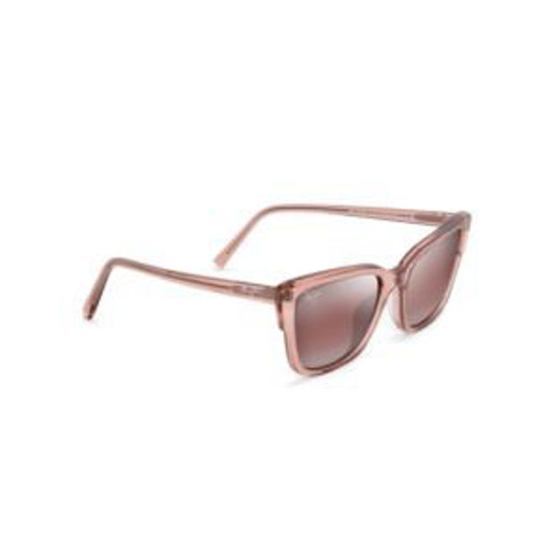 Picture of Kou Polarized Sunglasses Translucent Pink Frame Maui Rose Lens
