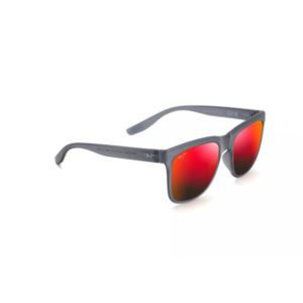 Picture of Pehu Polarized Sunglasses Matte Gray Frame Hawaii Lava Lens