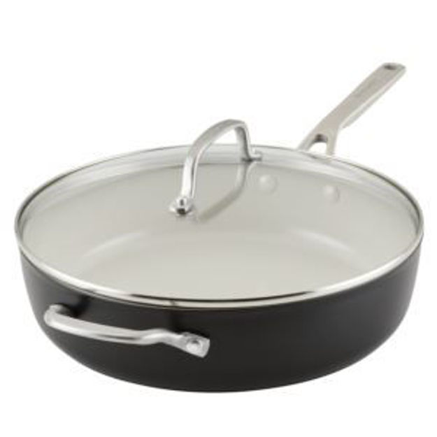 Picture of 5qt Hard Anodized Ceramic Saute Pan w/ Lid Black