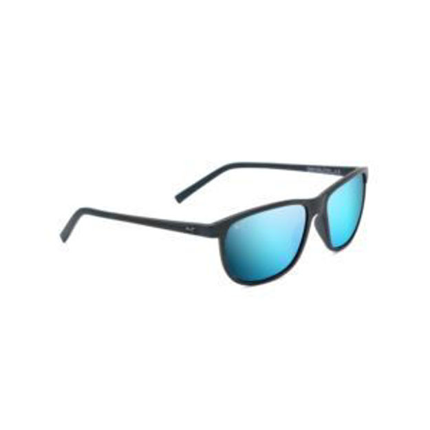 Picture of Lele Kawa Polarized Sunglasses Dark Navy Frame Blue Hawaii Lens