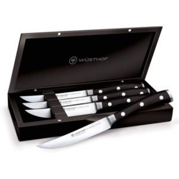 Picture of 4pc Classic Ikon Steak Knife Set w/ Black Chest