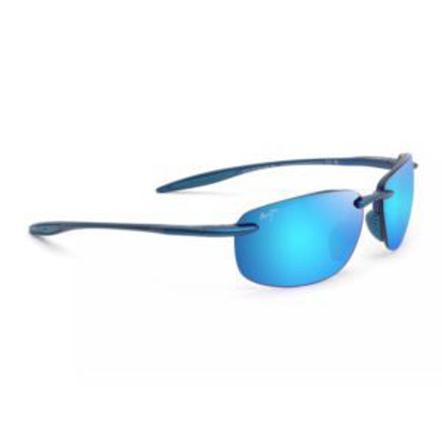 Picture of Ho'okipa Ultra Polarized Sunglasses Metal Matte Blue Frame Blue Hawaii Lens