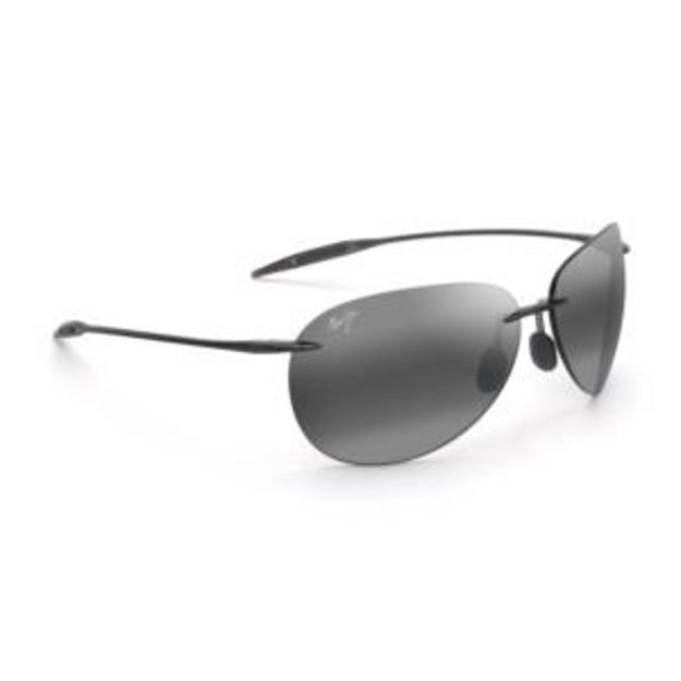 Picture of Sugar Beach Polarized Sunglasses Shiny Light Gray Frame Neutral Gray Lens